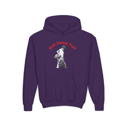 Youth Hoodie — "Bull Dawg Tuff" Graphic Sweatshirt