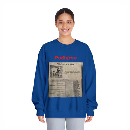 Pedigree History Crewneck Sweatshirt — Vintage Dog Pedigree Print