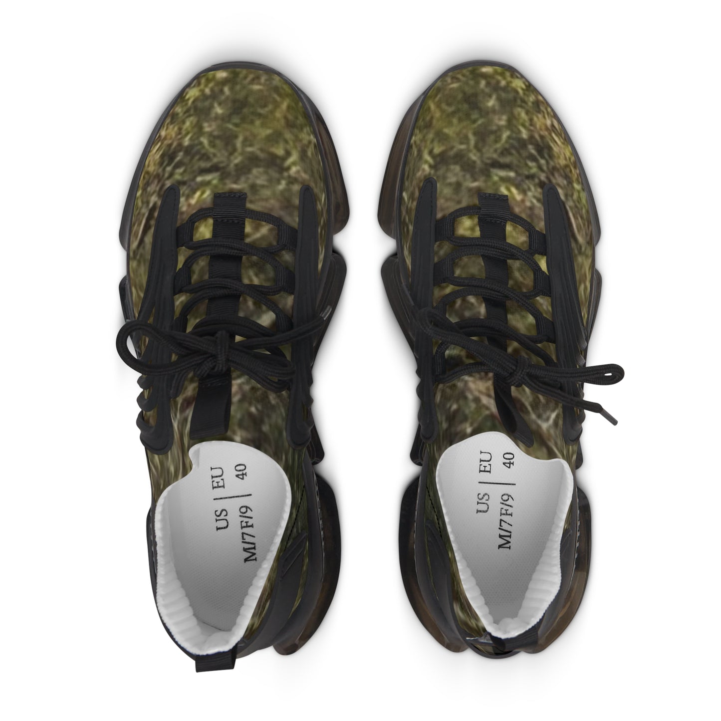 Women’s Mesh Sneakers — Olive Camo Athletic Shoes for Casual, Everyday Wear