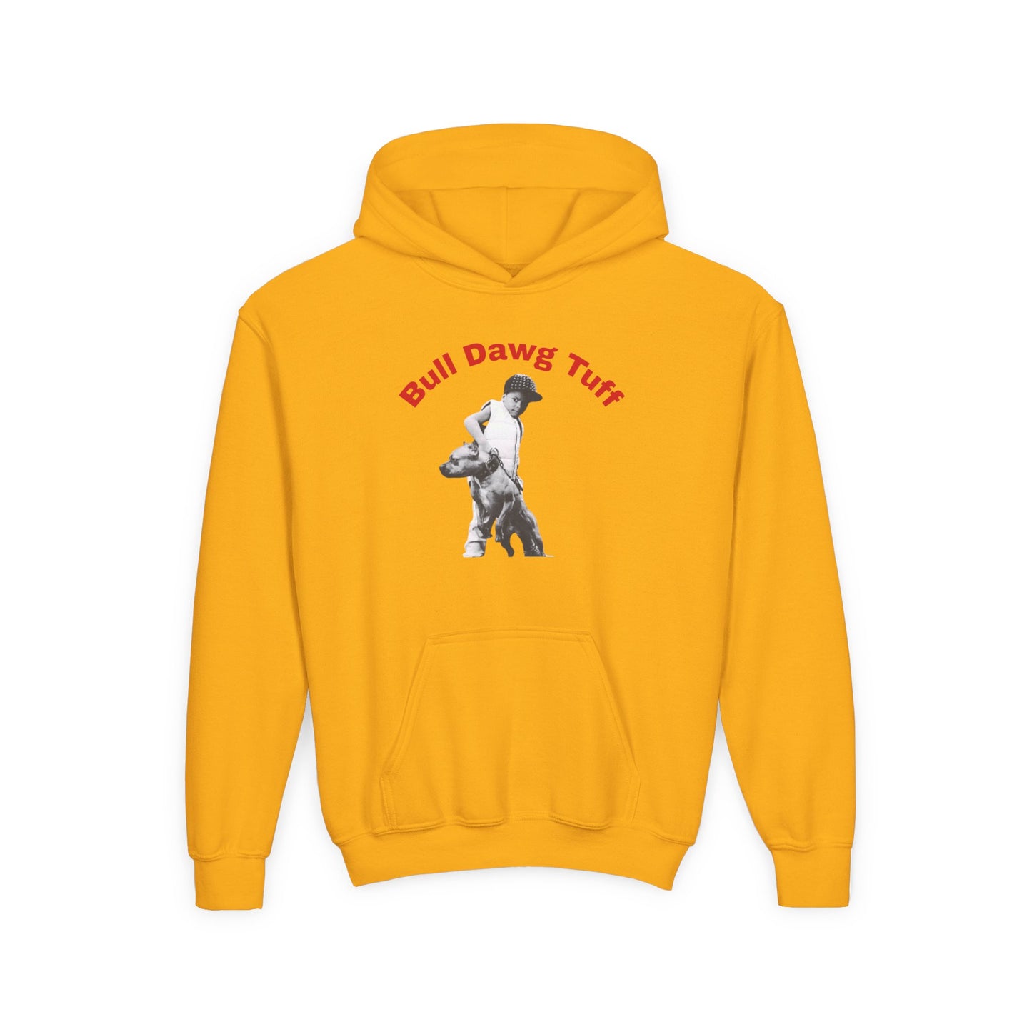 Youth Hoodie — "Bull Dawg Tuff" Graphic Sweatshirt