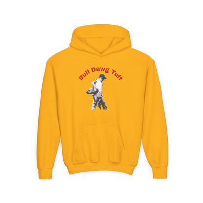 Youth Hoodie — "Bull Dawg Tuff" Graphic Sweatshirt