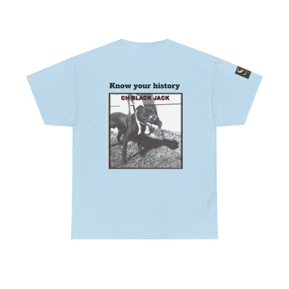 T-Shirt — "CH Black Jack" Pedigree Graphic Tee (Know Your History)