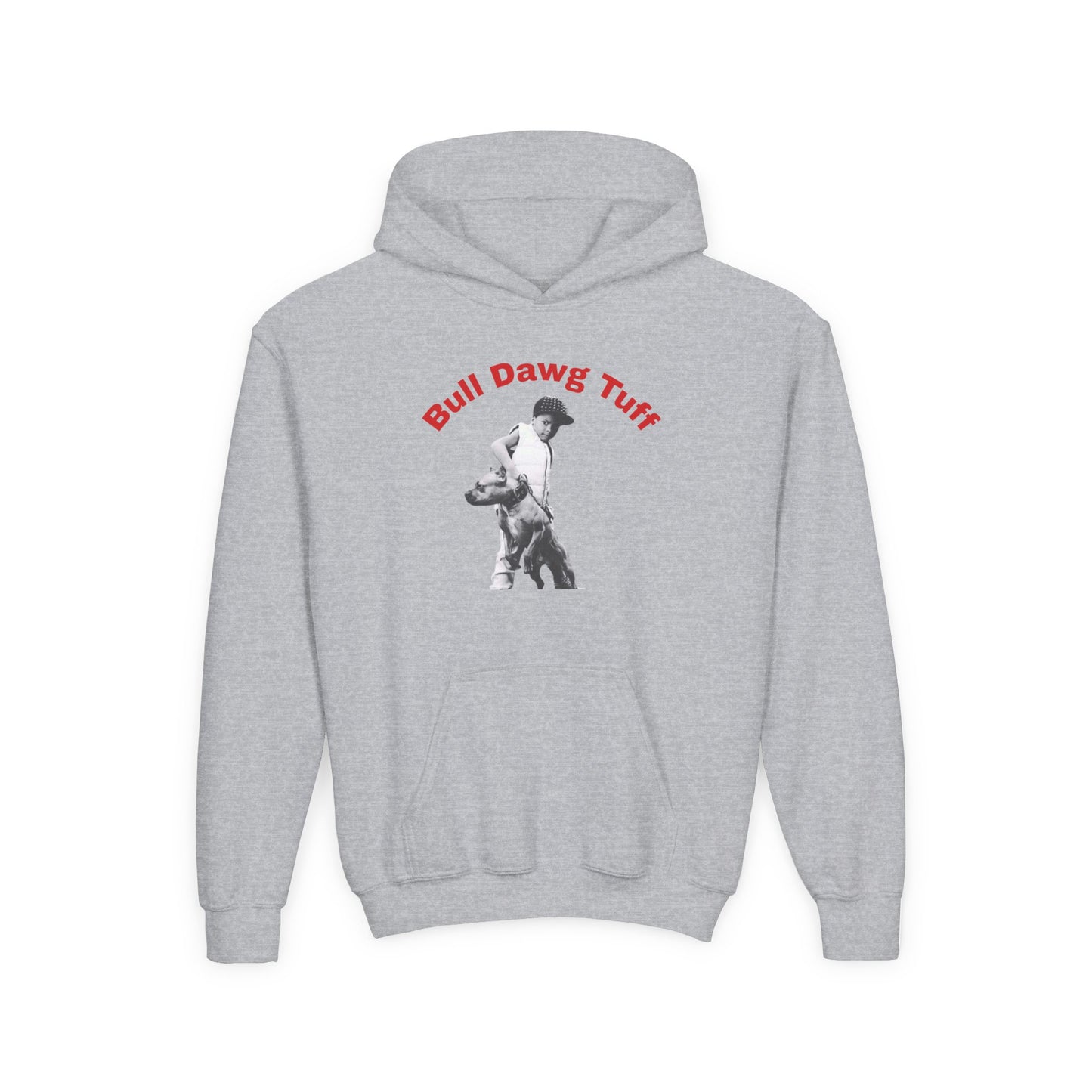 Youth Hoodie — "Bull Dawg Tuff" Graphic Sweatshirt