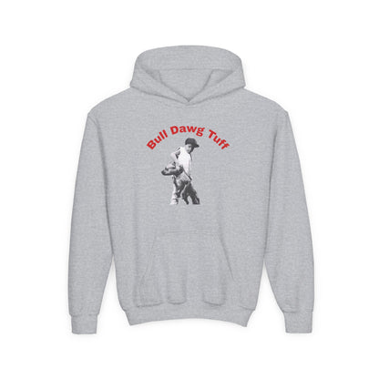 Youth Hoodie — "Bull Dawg Tuff" Graphic Sweatshirt