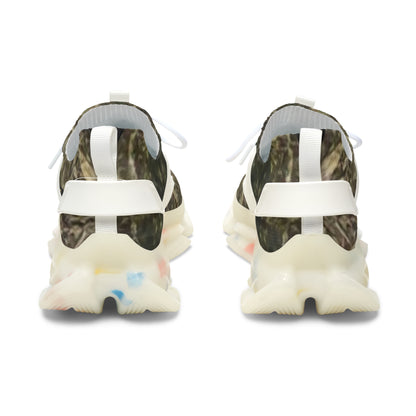 Women’s Mesh Sneakers — Olive Camo Athletic Shoes for Casual, Everyday Wear