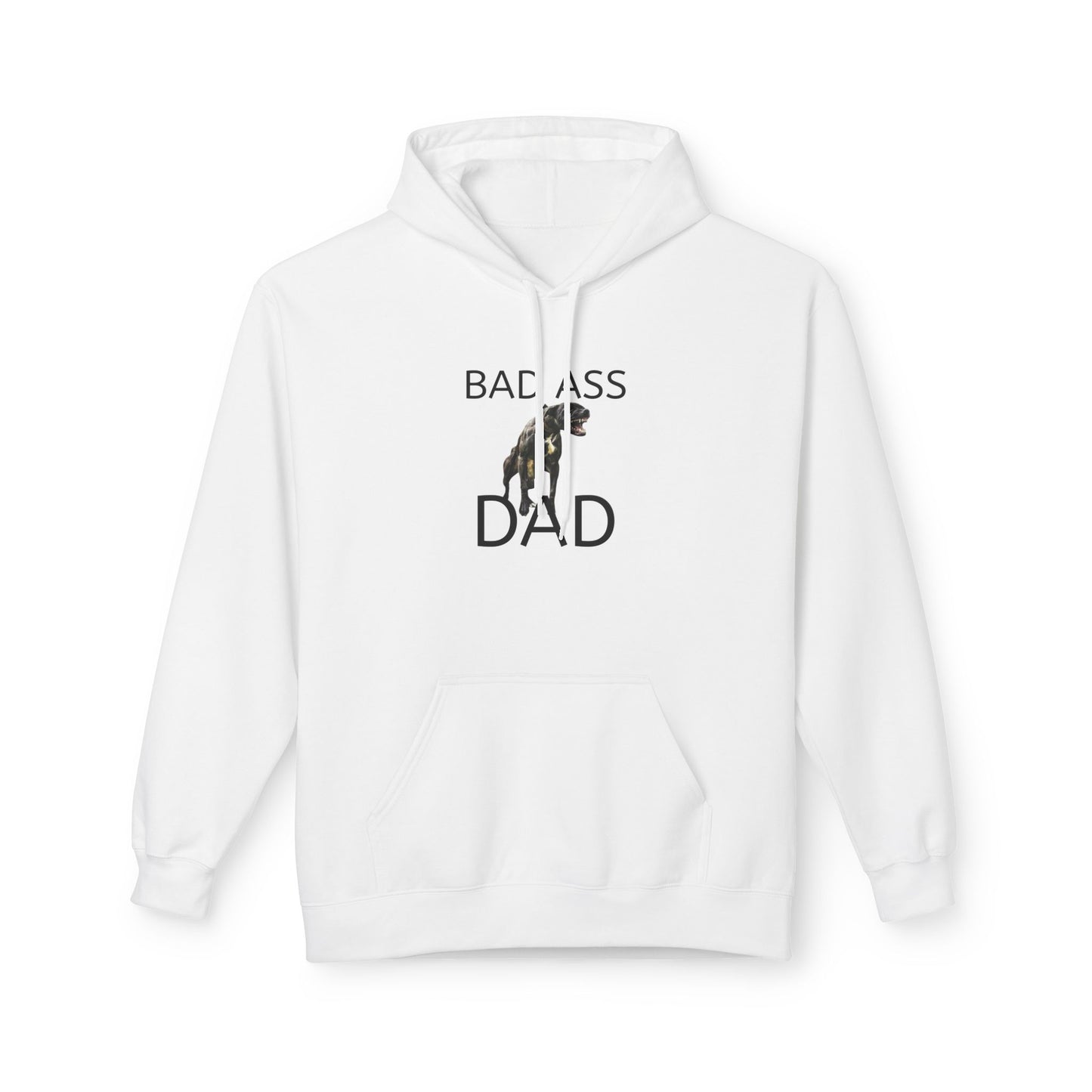 Badass Dad Hoodie — Graphic Father’s Day Pullover with Dog Silhouette
