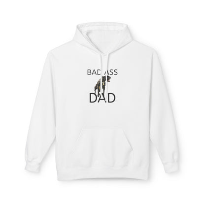 Badass Dad Hoodie — Graphic Father’s Day Pullover with Dog Silhouette
