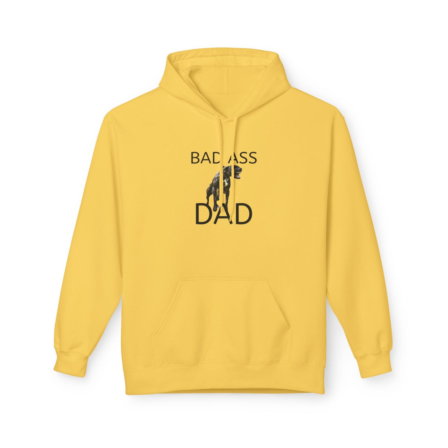 Badass Dad Hoodie — Graphic Father’s Day Pullover with Dog Silhouette
