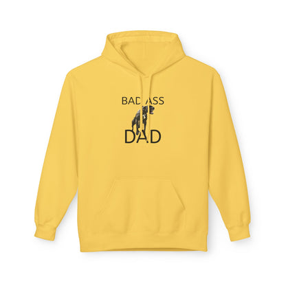 Badass Dad Hoodie — Graphic Father’s Day Pullover with Dog Silhouette