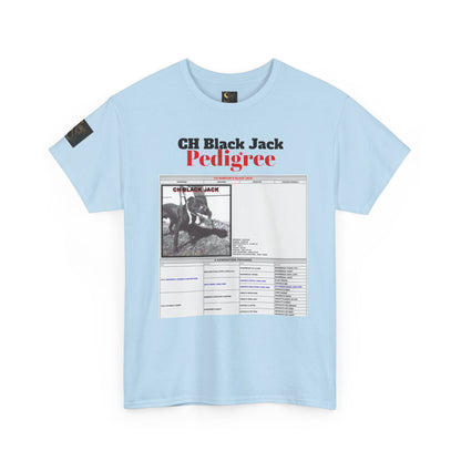 T-Shirt — "CH Black Jack" Pedigree Graphic Tee (Know Your History)