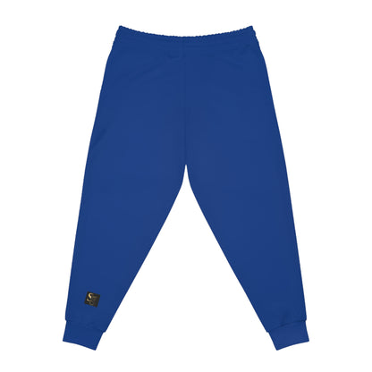 Blue Athletic Joggers with Retro Boy & Dog Graphic — 'Spaz 4 Life' Casual Streetwear