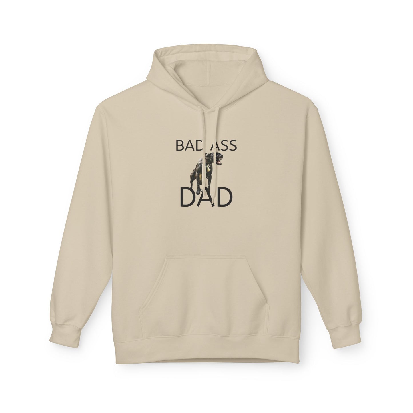 Badass Dad Hoodie — Graphic Father’s Day Pullover with Dog Silhouette