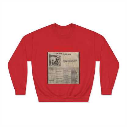 Pedigree History Crewneck Sweatshirt — Vintage Dog Pedigree Print