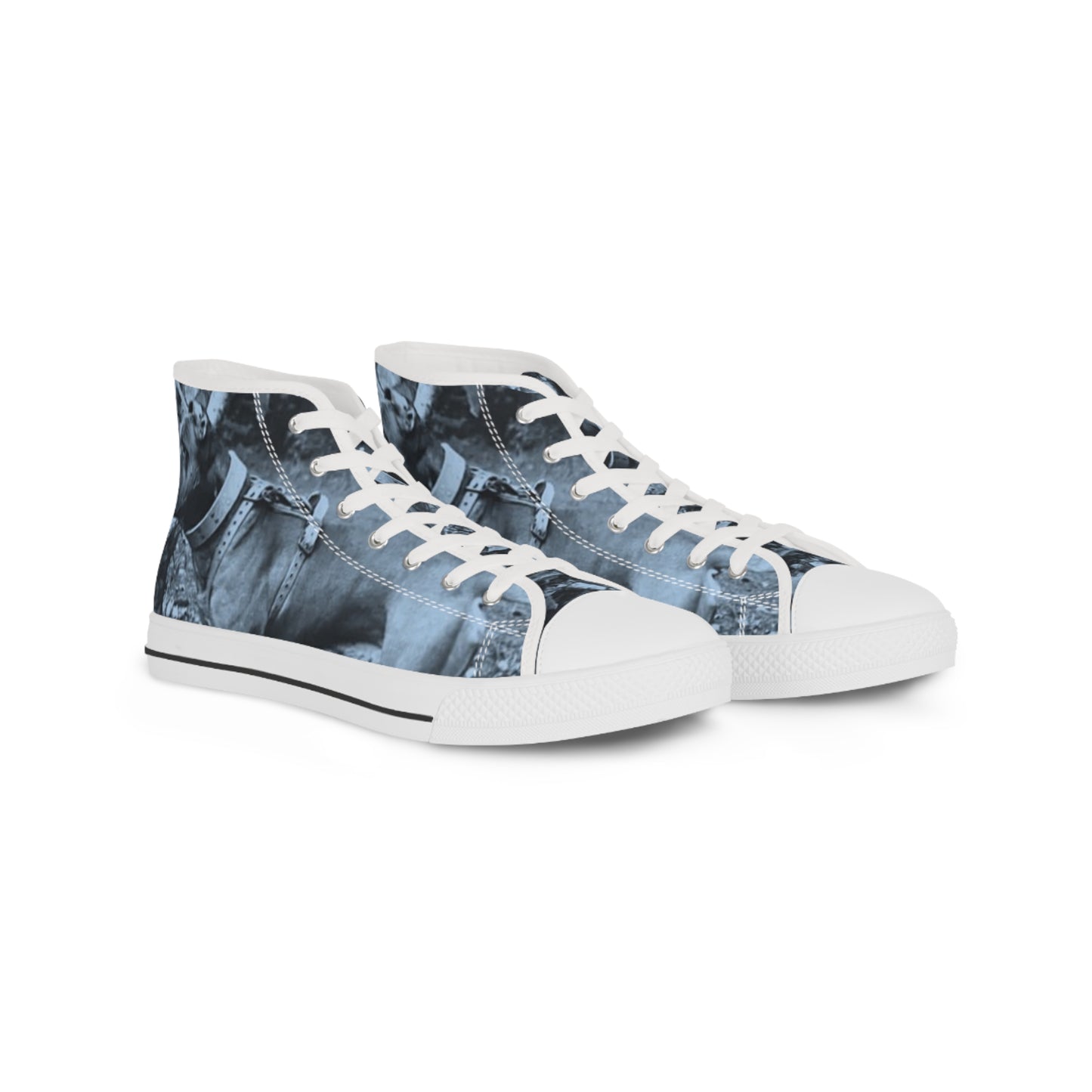 Blue Pet Men's Camo High Top Sneakers, Stylish High Tops, Trendy Footwear, Casual Street Shoes, Unique Sneaker Designs, Outdoor Adventure Sneakers