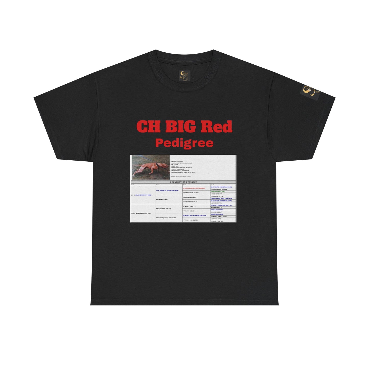 History T‑Shirt — "CH BIG Red" Pedigree Graphic Tee