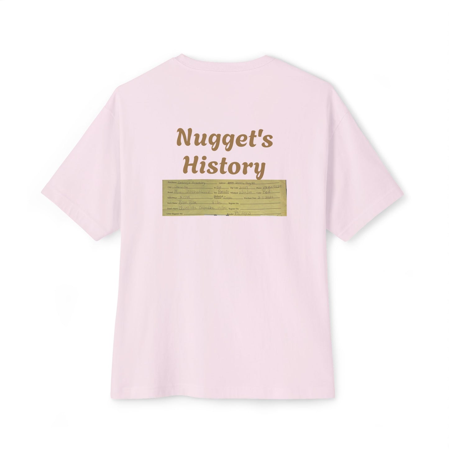 Nugget Dog Lover Oversized Tee, Funny Pet Shirt, Unisex Animal Tee, Casual Dog Owner Gift, Comfortable Boxy T-Shirt