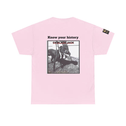 T-Shirt — "CH Black Jack" Pedigree Graphic Tee (Know Your History)