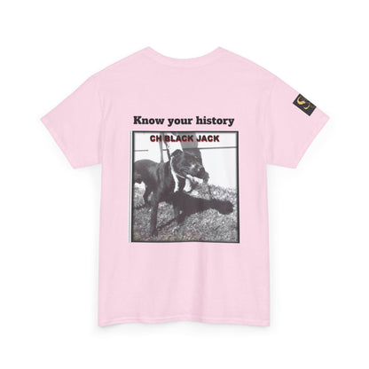 T-Shirt — "CH Black Jack" Pedigree Graphic Tee (Know Your History)