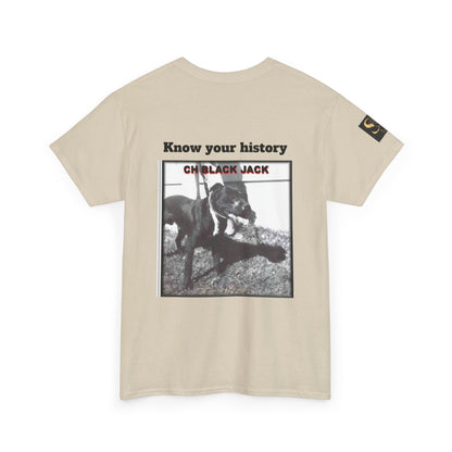 T-Shirt — "CH Black Jack" Pedigree Graphic Tee (Know Your History)
