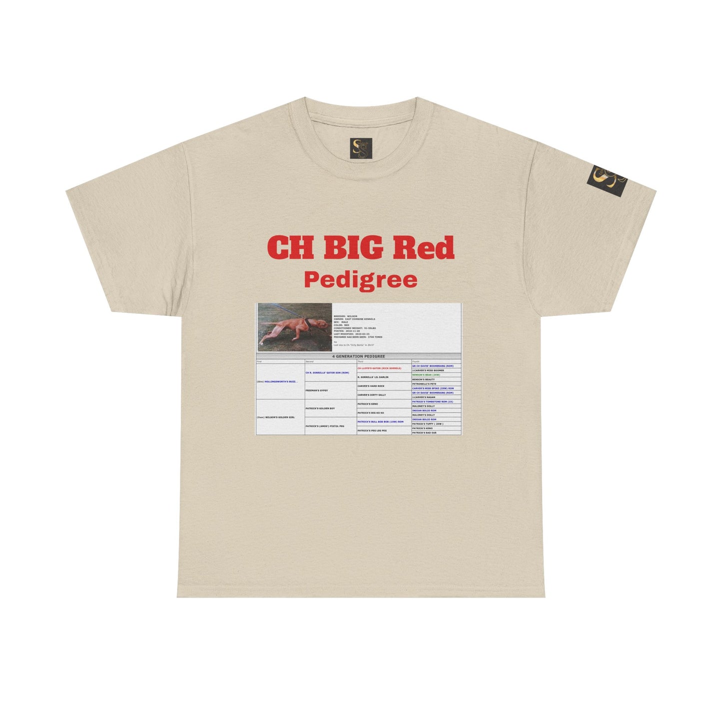 History T‑Shirt — "CH BIG Red" Pedigree Graphic Tee