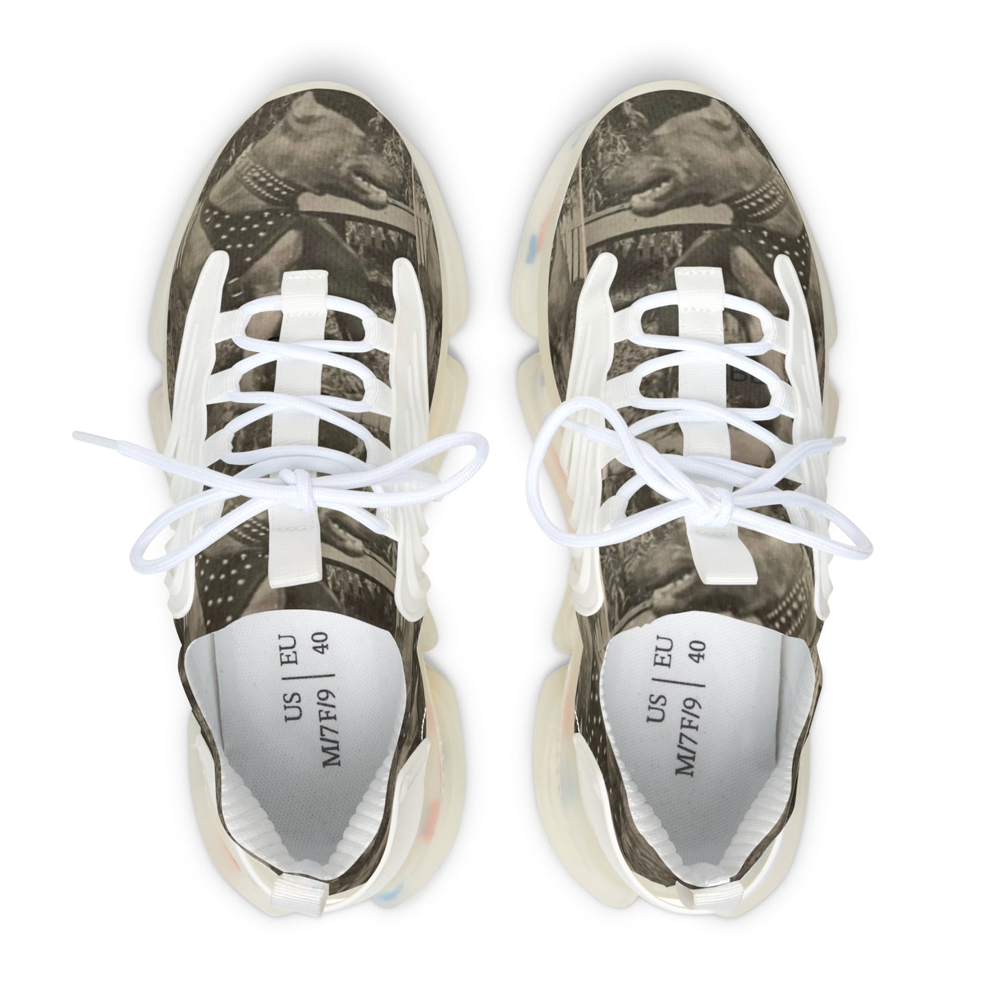 Trendy Women's Mesh Sneakers with Unique Artistic Design