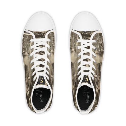 Pet Men's Camo High Top Sneakers, Stylish High Tops, Trendy Footwear, Casual Street Shoes, Unique Sneaker Designs, Outdoor Adventure Sneakers