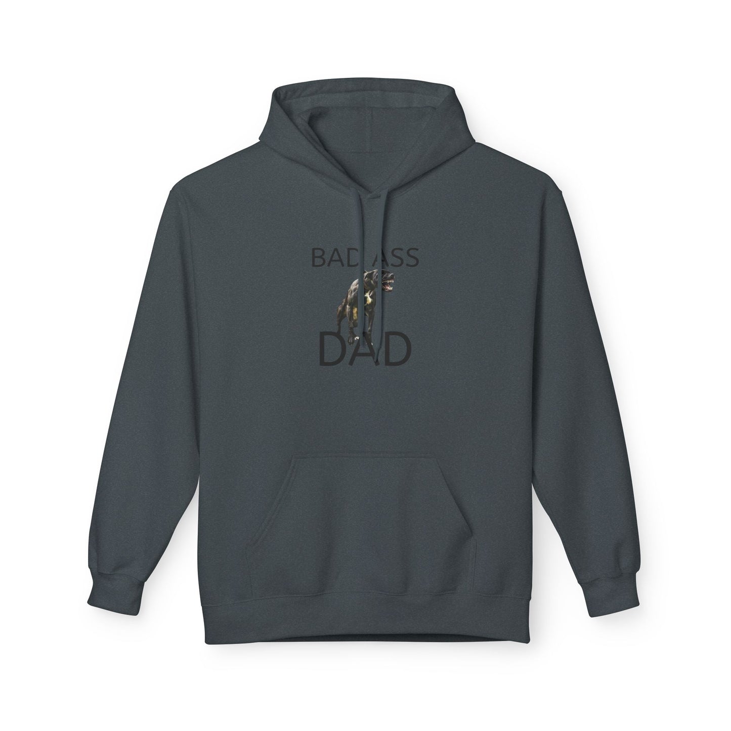 Badass Dad Hoodie — Graphic Father’s Day Pullover with Dog Silhouette