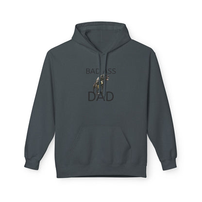 Badass Dad Hoodie — Graphic Father’s Day Pullover with Dog Silhouette