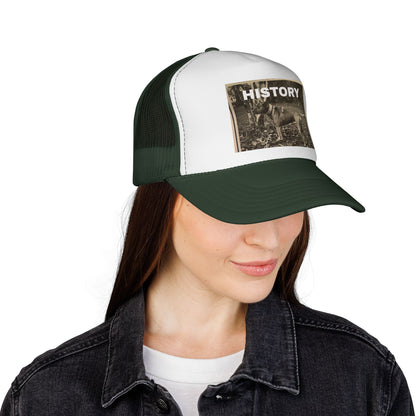 Vintage-Inspired History Trucker Cap, Retro Baseball Hat, Dog Lover Gift, Outdoor Style, Casual Headwear
