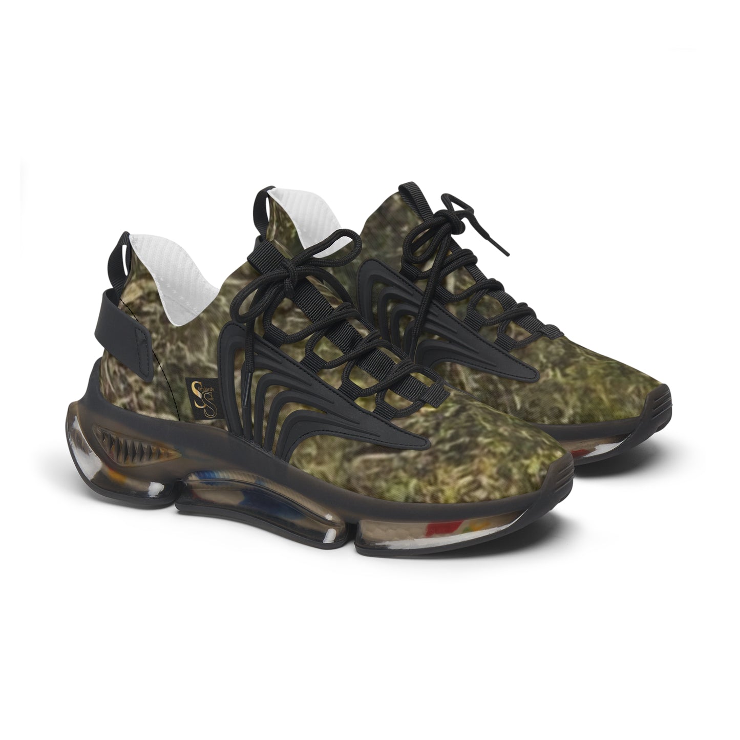 Women’s Mesh Sneakers — Olive Camo Athletic Shoes for Casual, Everyday Wear