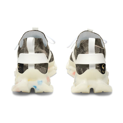 Trendy Women's Mesh Sneakers with Unique Artistic Design