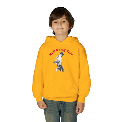 Youth Hoodie — "Bull Dawg Tuff" Graphic Sweatshirt