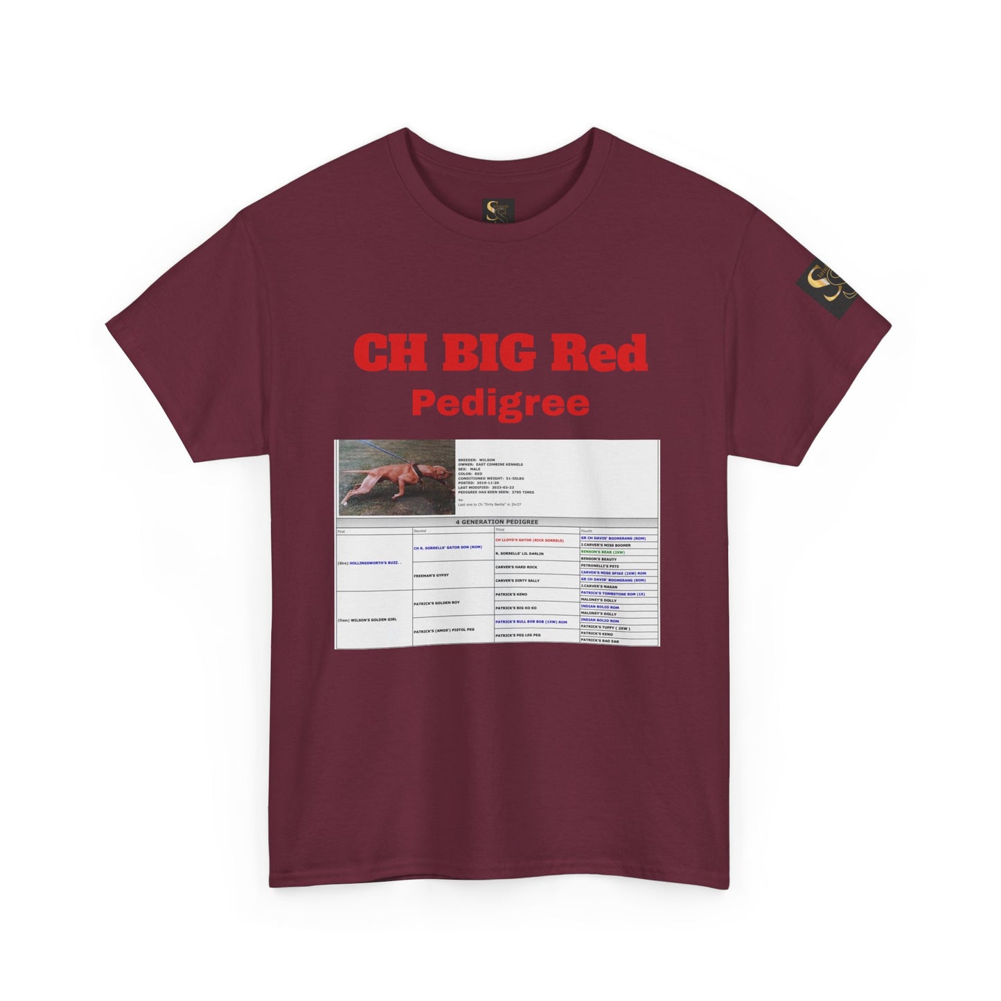 History T‑Shirt — "CH BIG Red" Pedigree Graphic Tee