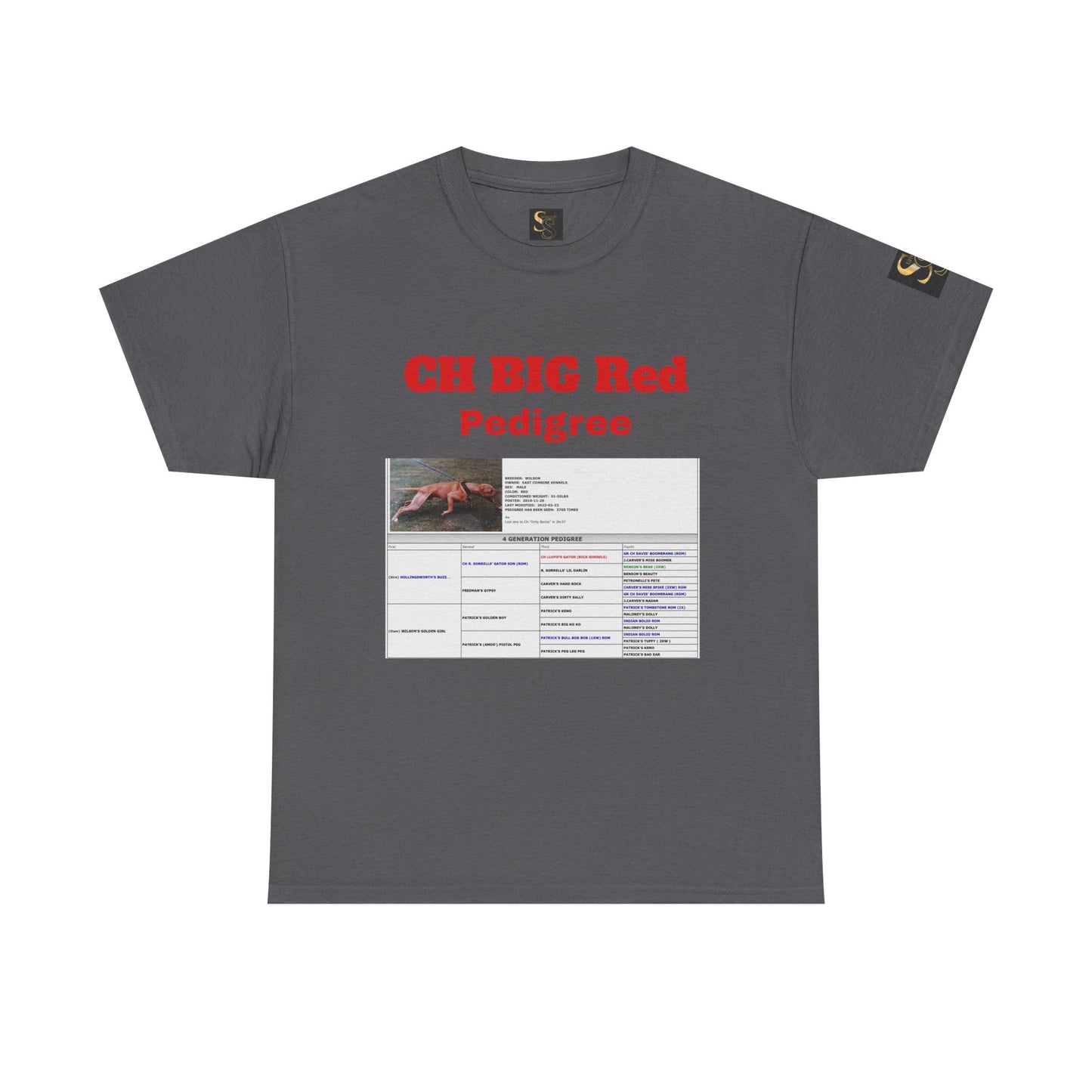 History T‑Shirt — "CH BIG Red" Pedigree Graphic Tee