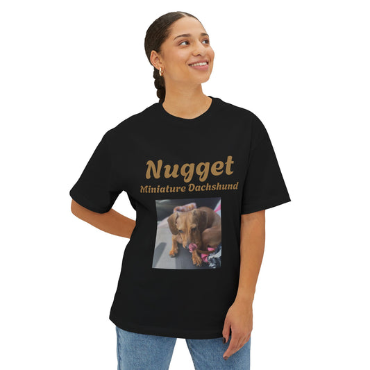 Nugget Dog Lover Oversized Tee, Funny Pet Shirt, Unisex Animal Tee, Casual Dog Owner Gift, Comfortable Boxy T-Shirt