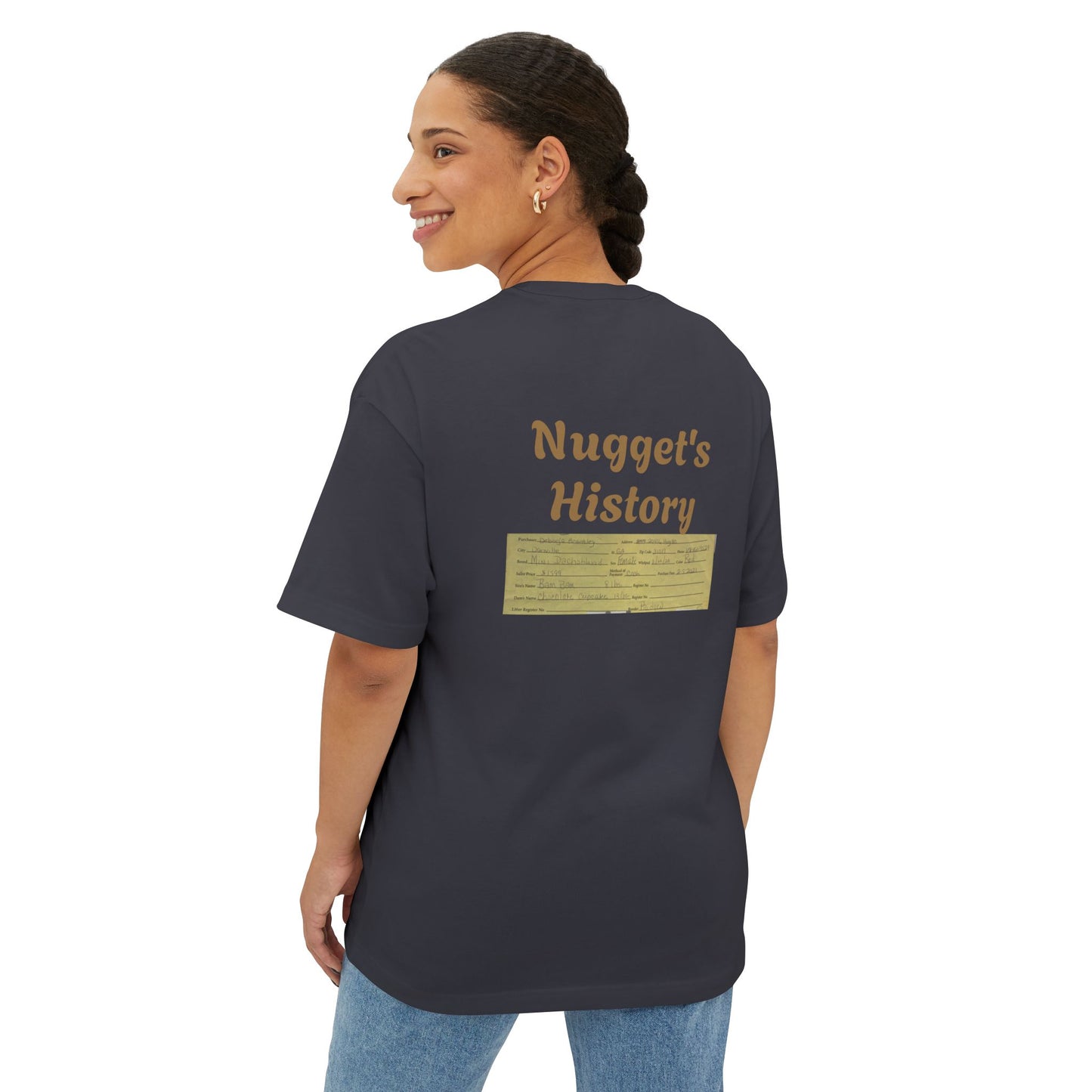 Nugget Dog Lover Oversized Tee, Funny Pet Shirt, Unisex Animal Tee, Casual Dog Owner Gift, Comfortable Boxy T-Shirt