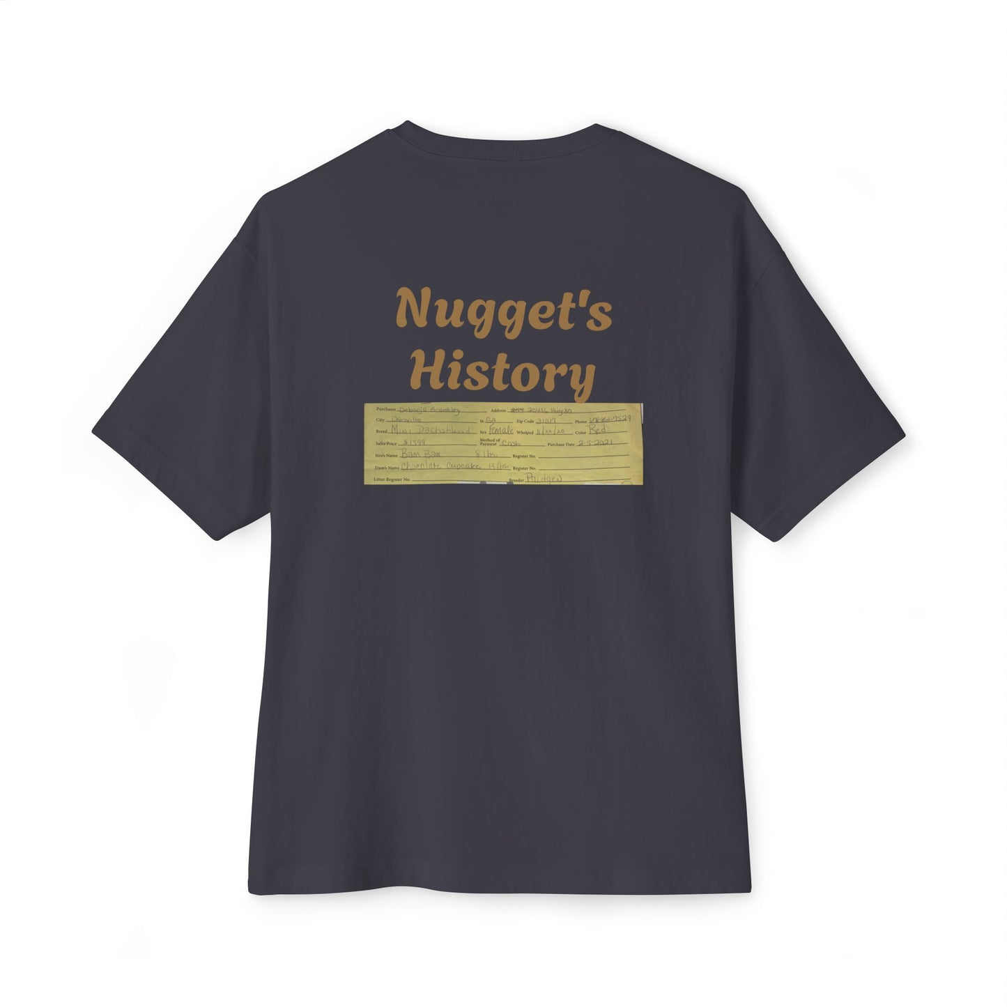 Nugget Dog Lover Oversized Tee, Funny Pet Shirt, Unisex Animal Tee, Casual Dog Owner Gift, Comfortable Boxy T-Shirt