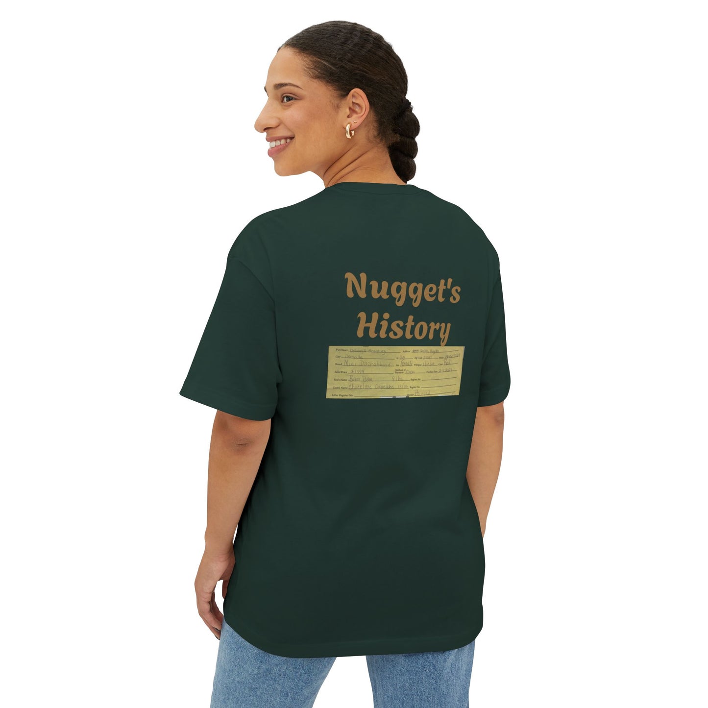 Nugget Dog Lover Oversized Tee, Funny Pet Shirt, Unisex Animal Tee, Casual Dog Owner Gift, Comfortable Boxy T-Shirt