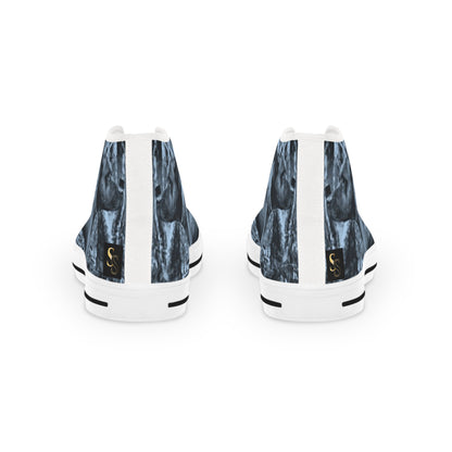 Blue Pet Men's Camo High Top Sneakers, Stylish High Tops, Trendy Footwear, Casual Street Shoes, Unique Sneaker Designs, Outdoor Adventure Sneakers