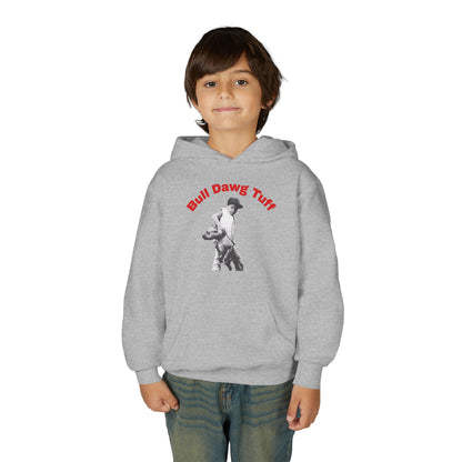 Youth Hoodie — "Bull Dawg Tuff" Graphic Sweatshirt