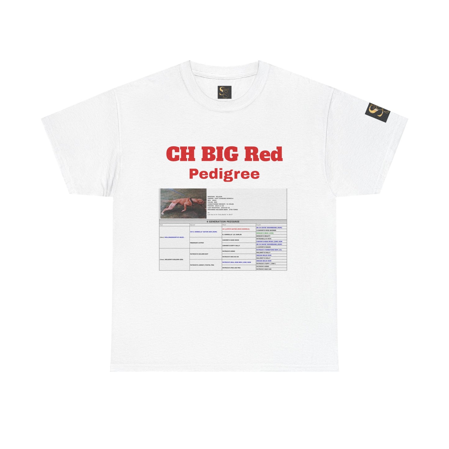 History T‑Shirt — "CH BIG Red" Pedigree Graphic Tee