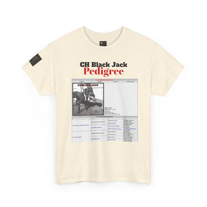T-Shirt — "CH Black Jack" Pedigree Graphic Tee (Know Your History)