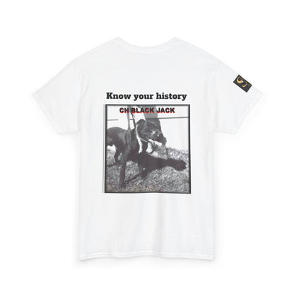 T-Shirt — "CH Black Jack" Pedigree Graphic Tee (Know Your History)