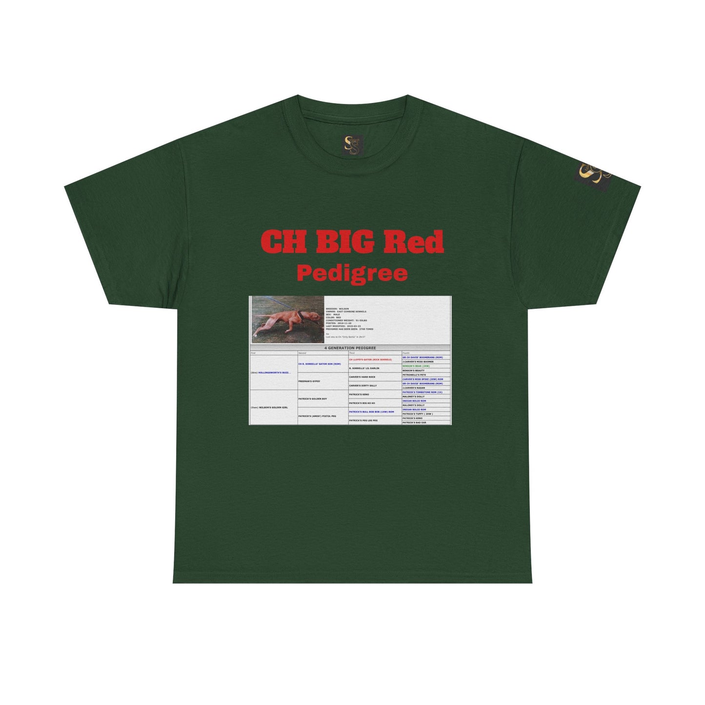 History T‑Shirt — "CH BIG Red" Pedigree Graphic Tee