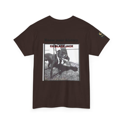 T-Shirt — "CH Black Jack" Pedigree Graphic Tee (Know Your History)