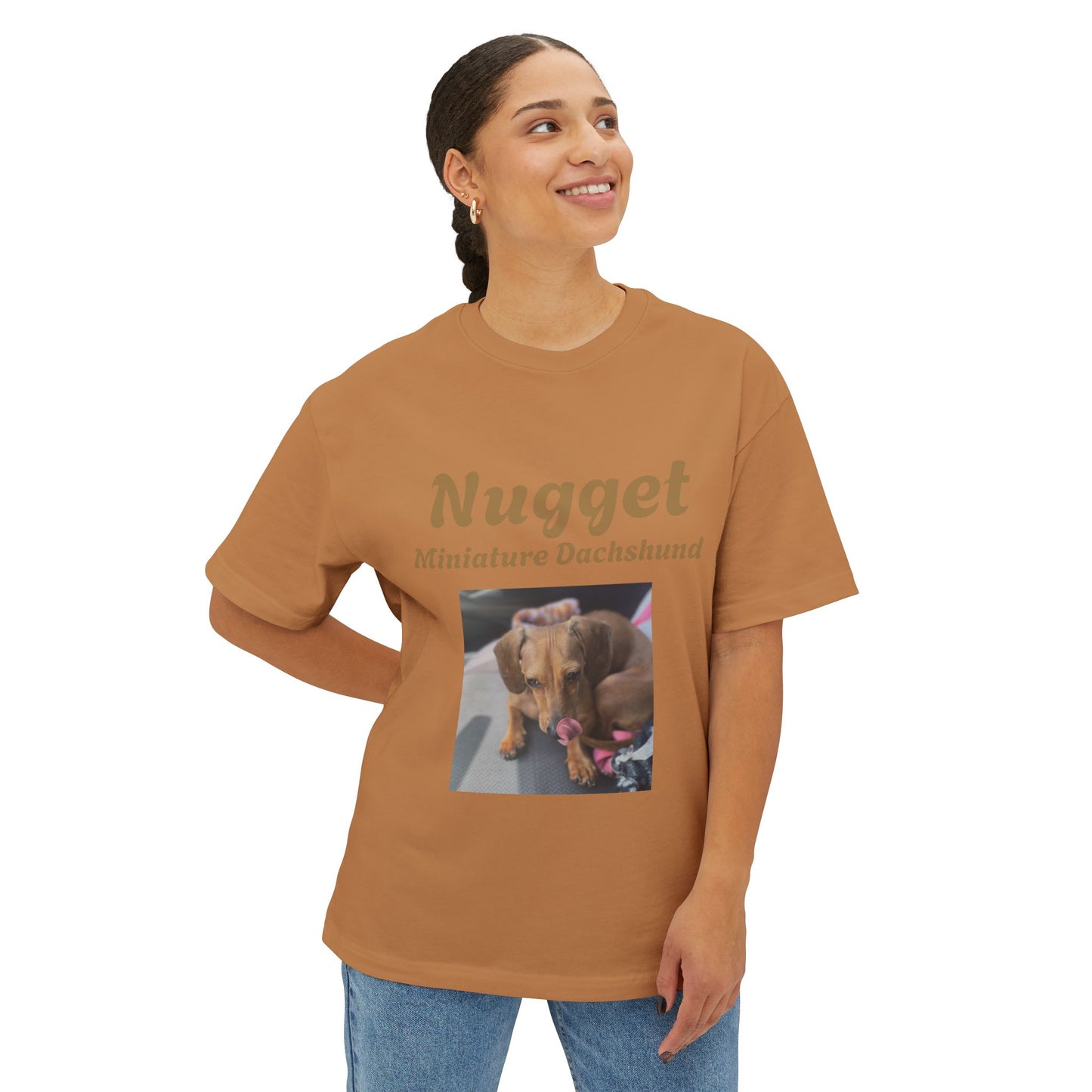 Nugget Dog Lover Oversized Tee, Funny Pet Shirt, Unisex Animal Tee, Casual Dog Owner Gift, Comfortable Boxy T-Shirt