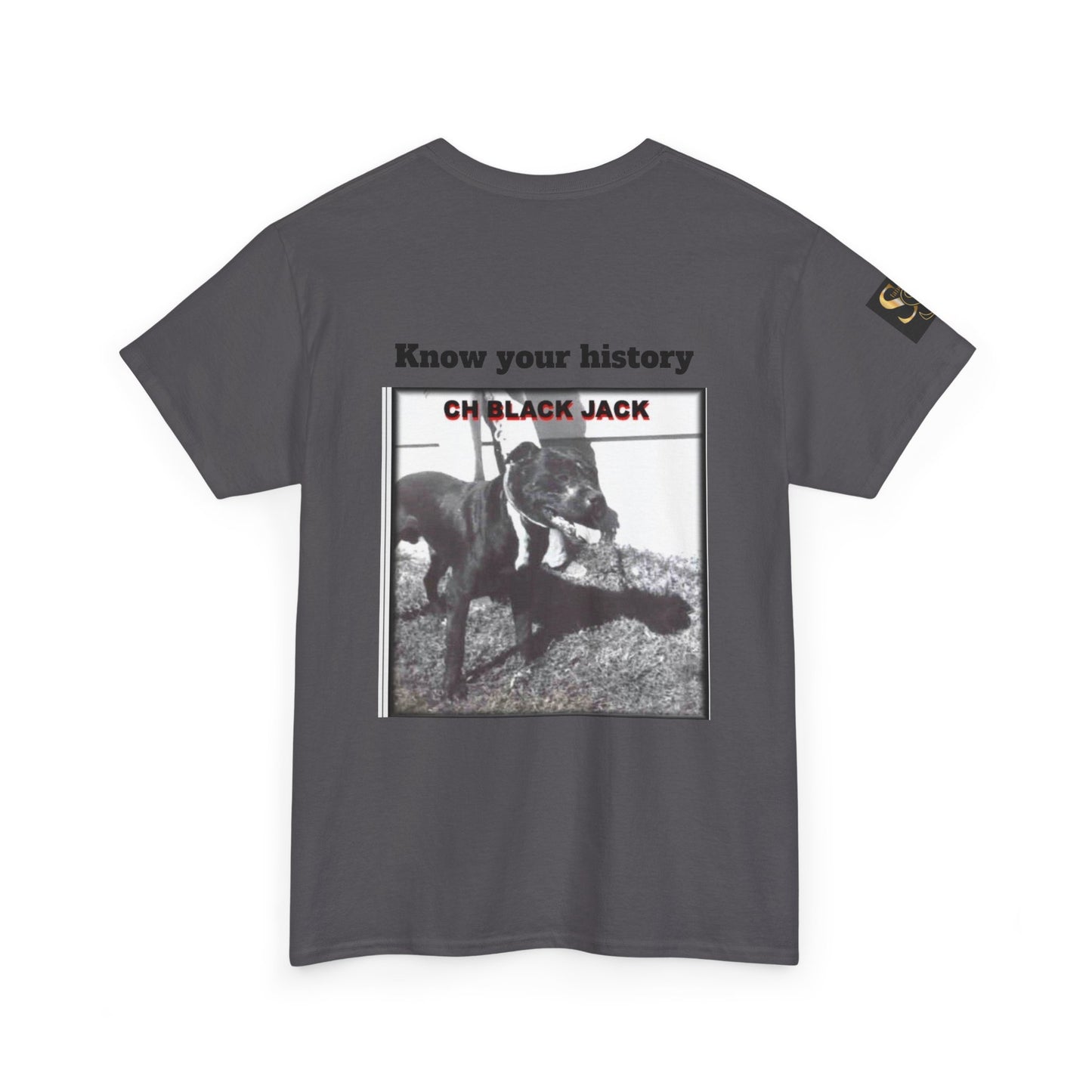 T-Shirt — "CH Black Jack" Pedigree Graphic Tee (Know Your History)