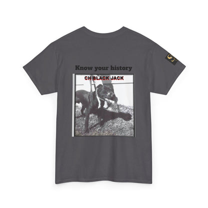 T-Shirt — "CH Black Jack" Pedigree Graphic Tee (Know Your History)