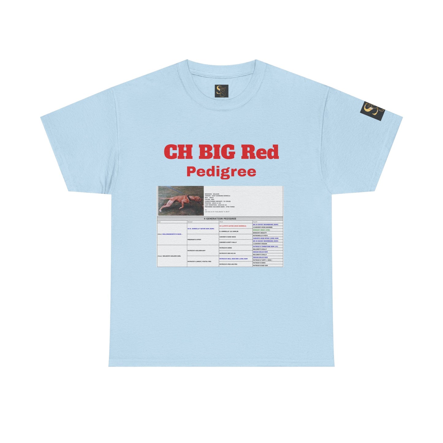 History T‑Shirt — "CH BIG Red" Pedigree Graphic Tee