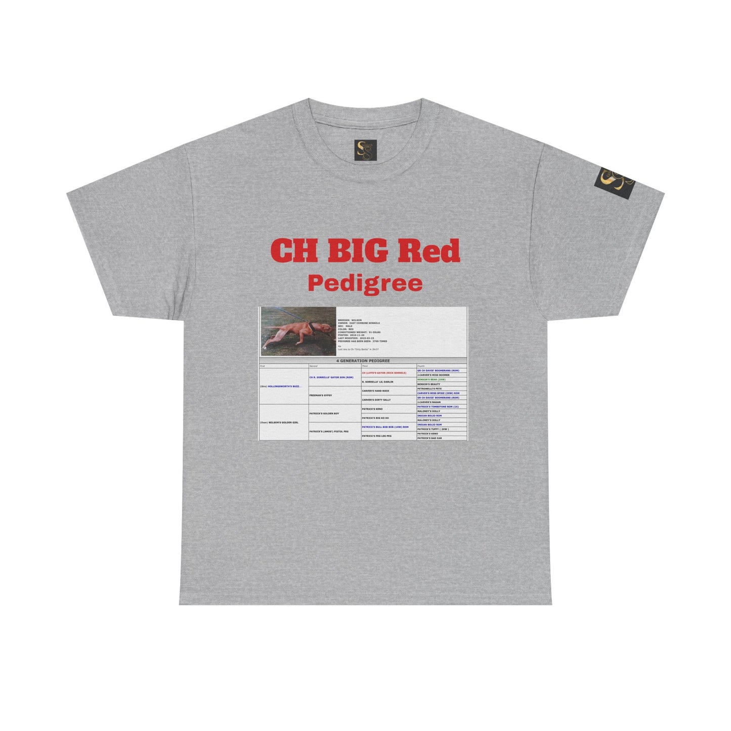 History T‑Shirt — "CH BIG Red" Pedigree Graphic Tee